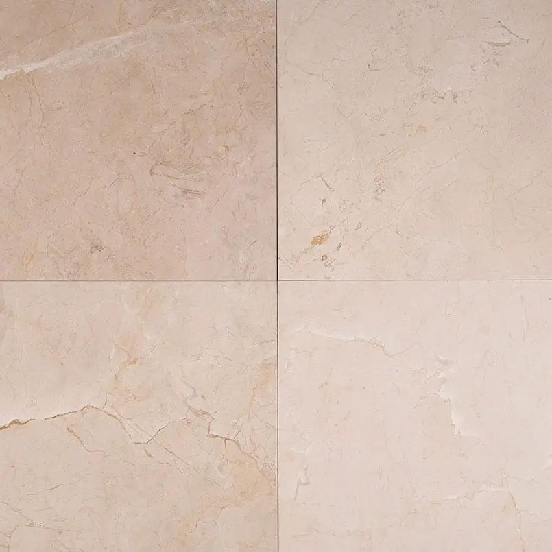 Crema Marfil Classic Polished Marble Tiles 12x12 close up
