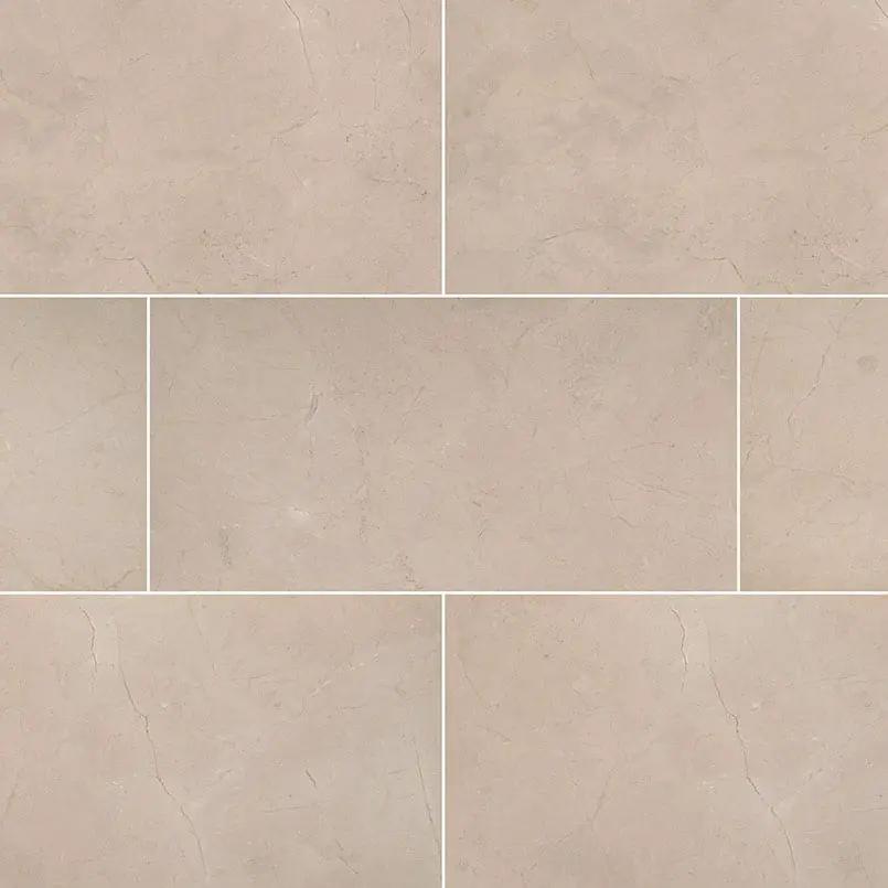 Crema Marfil Polished Marble Tiles 12x24 close up