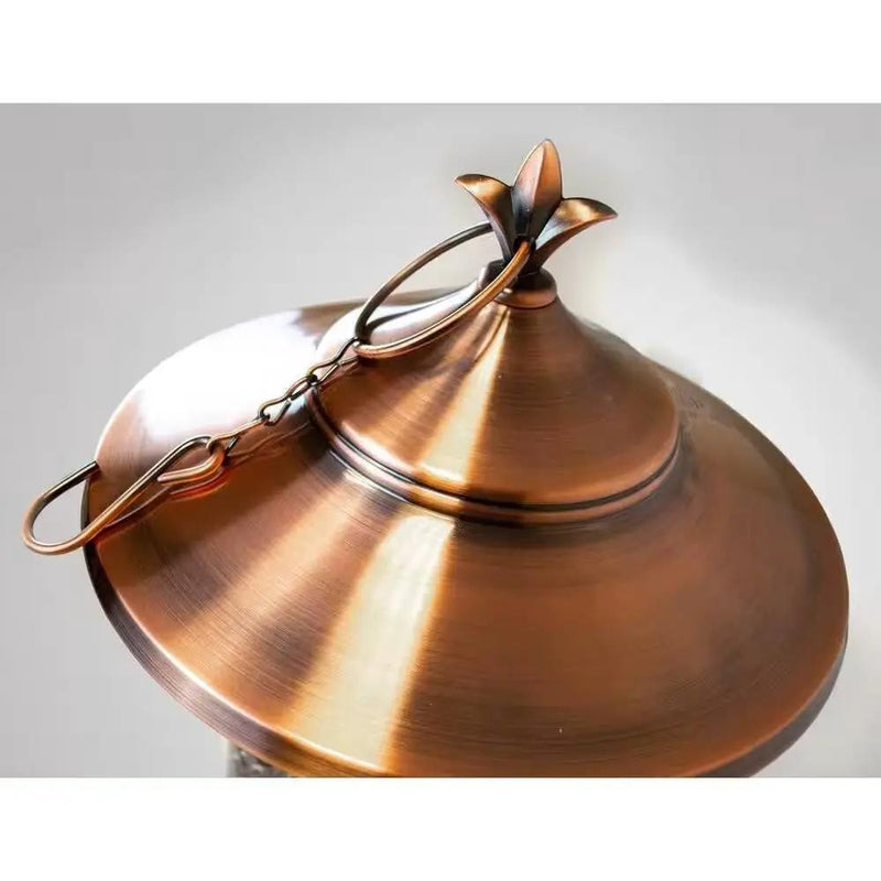 Large Copper Bird Feeder with 3 Tubes and 9 Feeding Ports by HomePacific