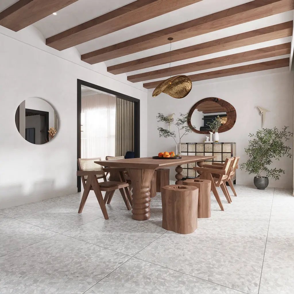 White with gray flecks 36x36 Matte Square Porcelain Large Format Tile (1 pack, 8.72 sq ft/case) by Apollo Tile
