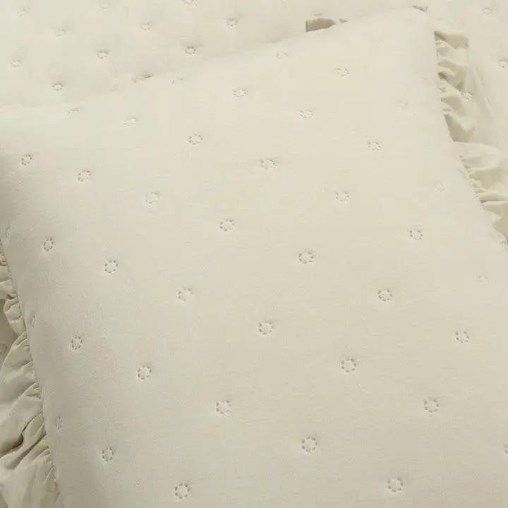 Full/Queen Lightweight Yellow Ruffle Reversible Oversized 3 Piece Quilt Set by HomePacific