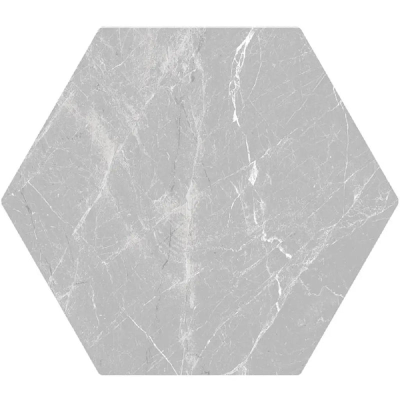 Light Gray 8x9 Matte Hexagon Porcelain Tile (25 pack, 9.93 sq ft/case) by Apollo Tile