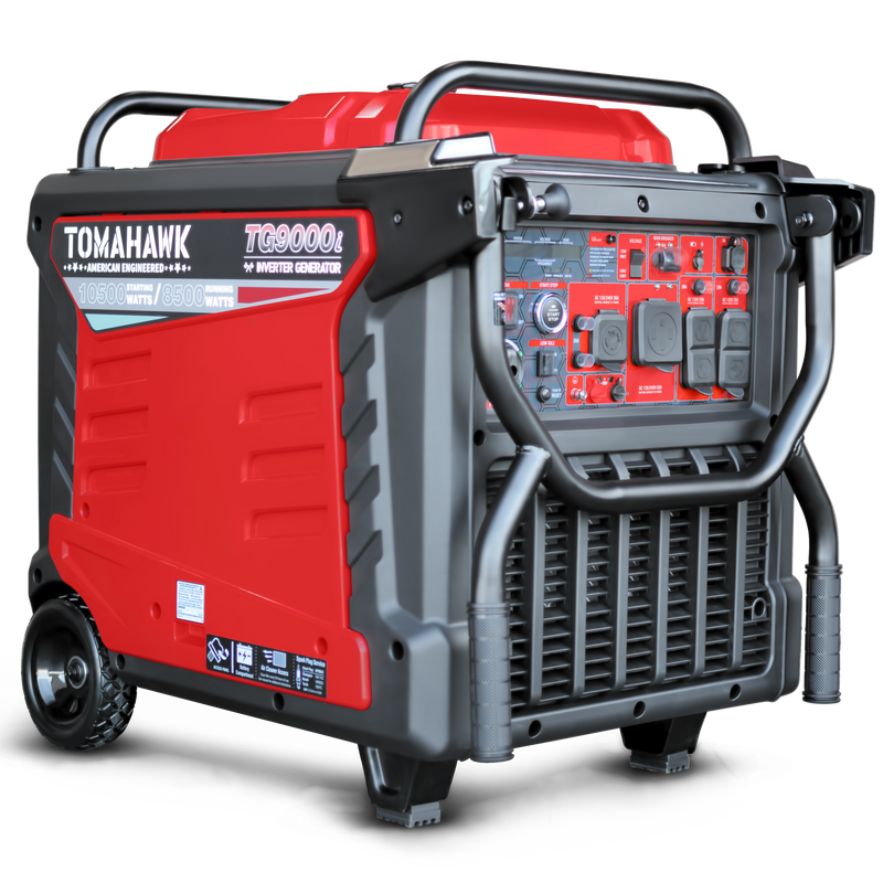 10,500 Watt Inverter Generator Electric Start Super Quiet Portable Gas Power Professional Use by Tomahawk Power