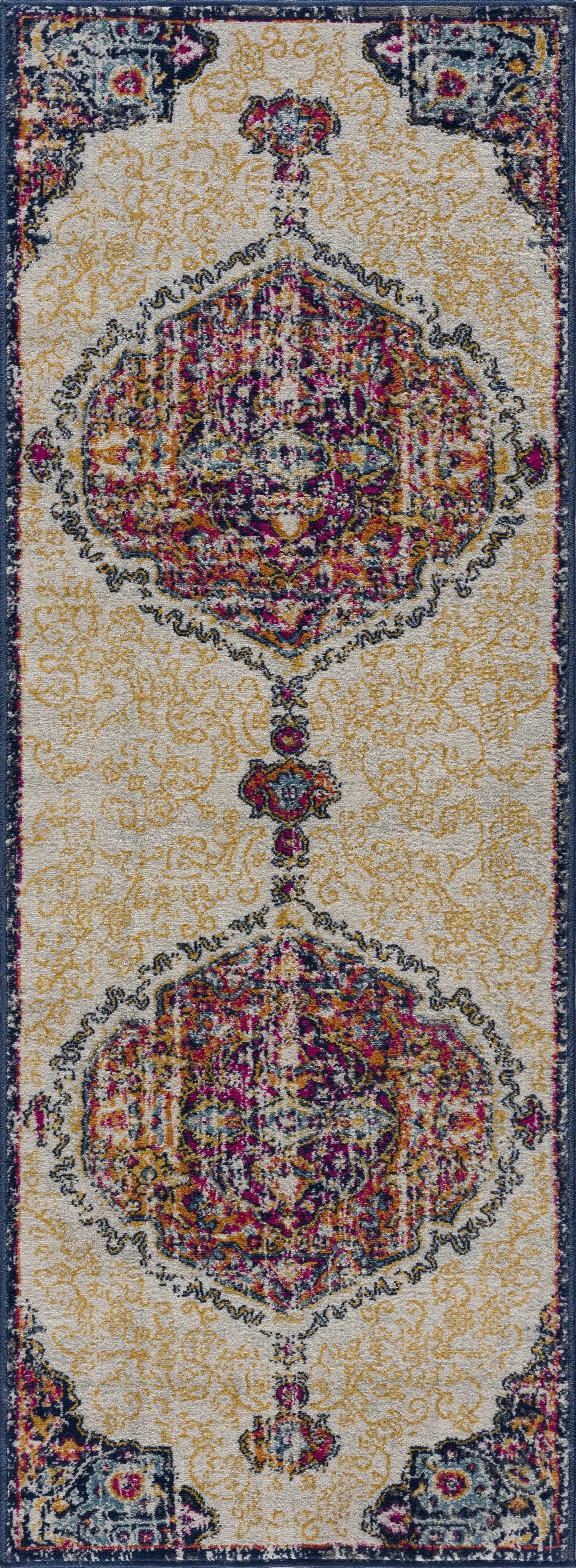 Tigrit Blue & Orange 2300 Area Rug - Clearance by Boutique Rugs