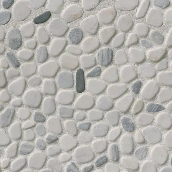 Black And White Pebbled Tumbled Pattern Marble Mosaics