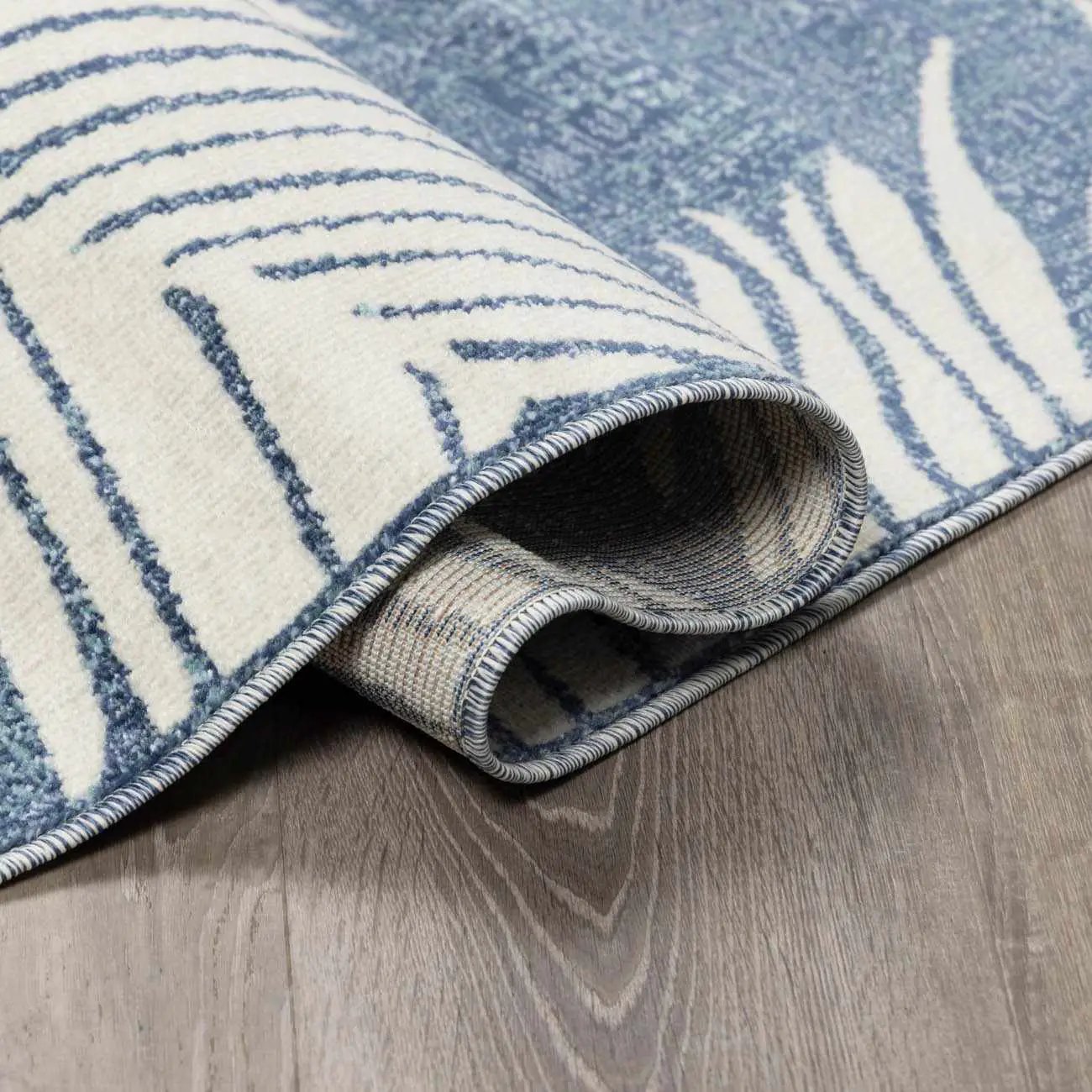 Thebarton Coastal Blue Palm Outdoor Area Rug by Boutique Rugs