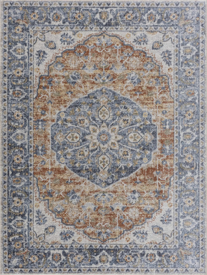 Rust Hiti Washable area rug - Clearance by Boutique Rugs