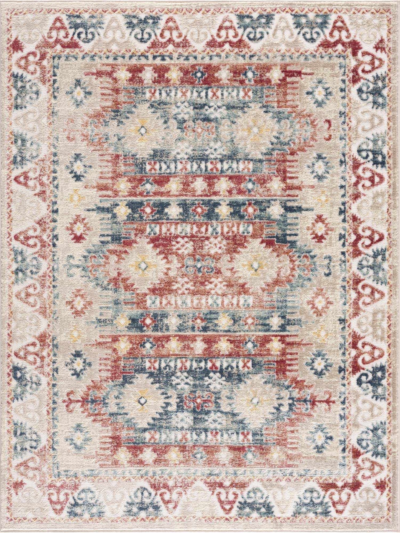 Bindi Blue & Rose Area Rug - Clearance by Boutique Rugs