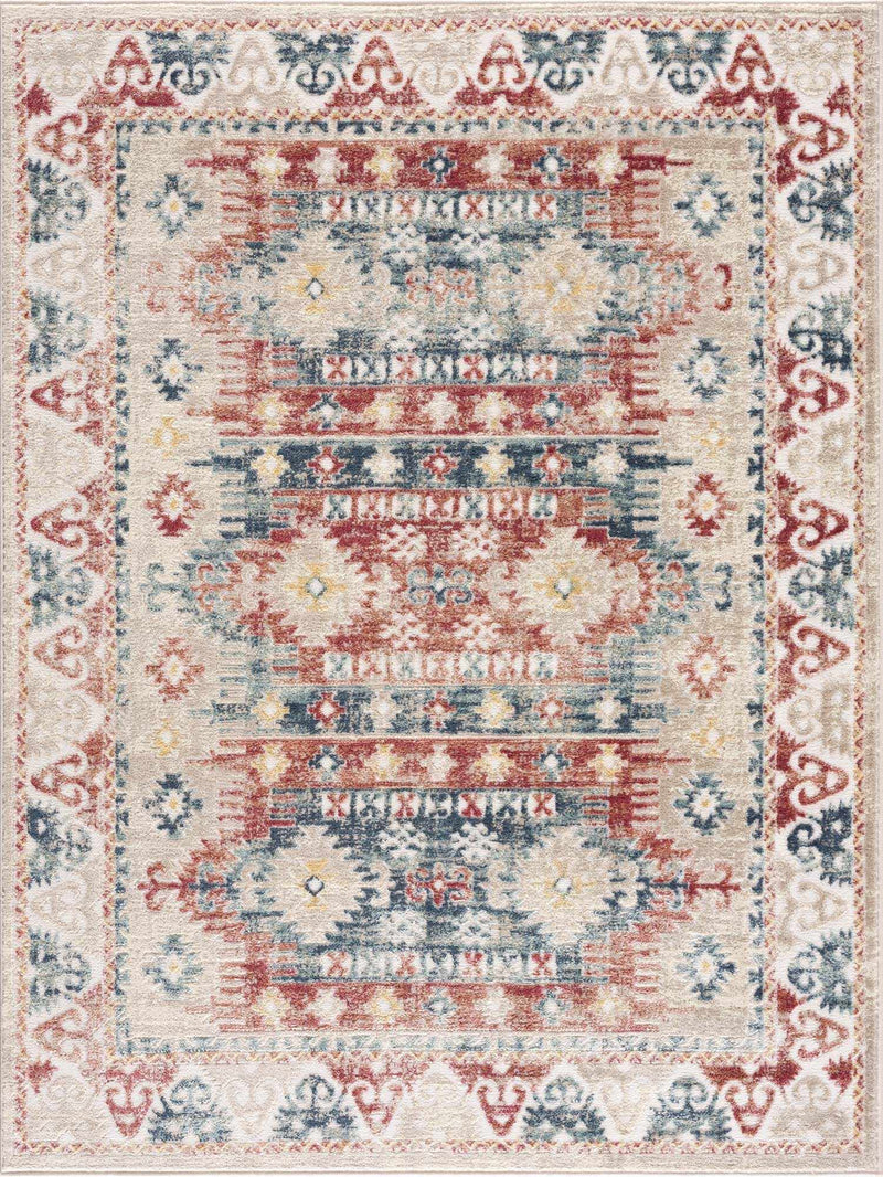 Bindi Blue & Rose Area Rug by Hauteloom