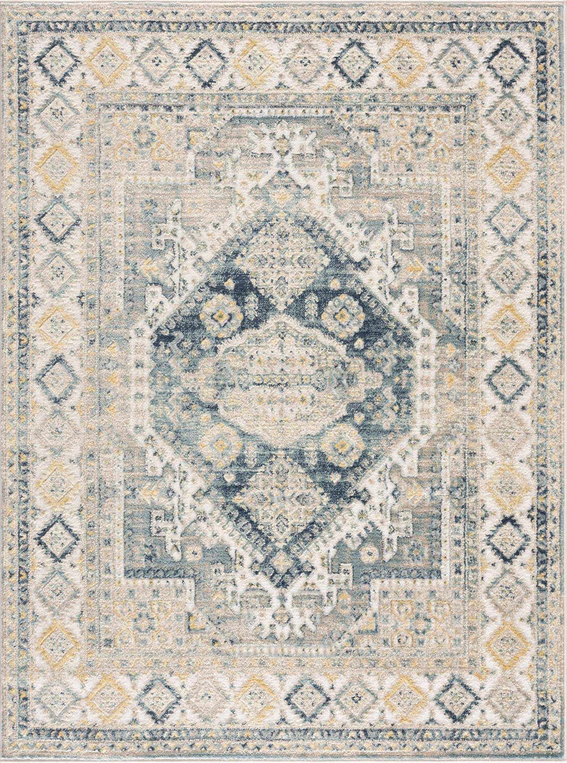 Brend Blue Medallion Area Rug by Hauteloom