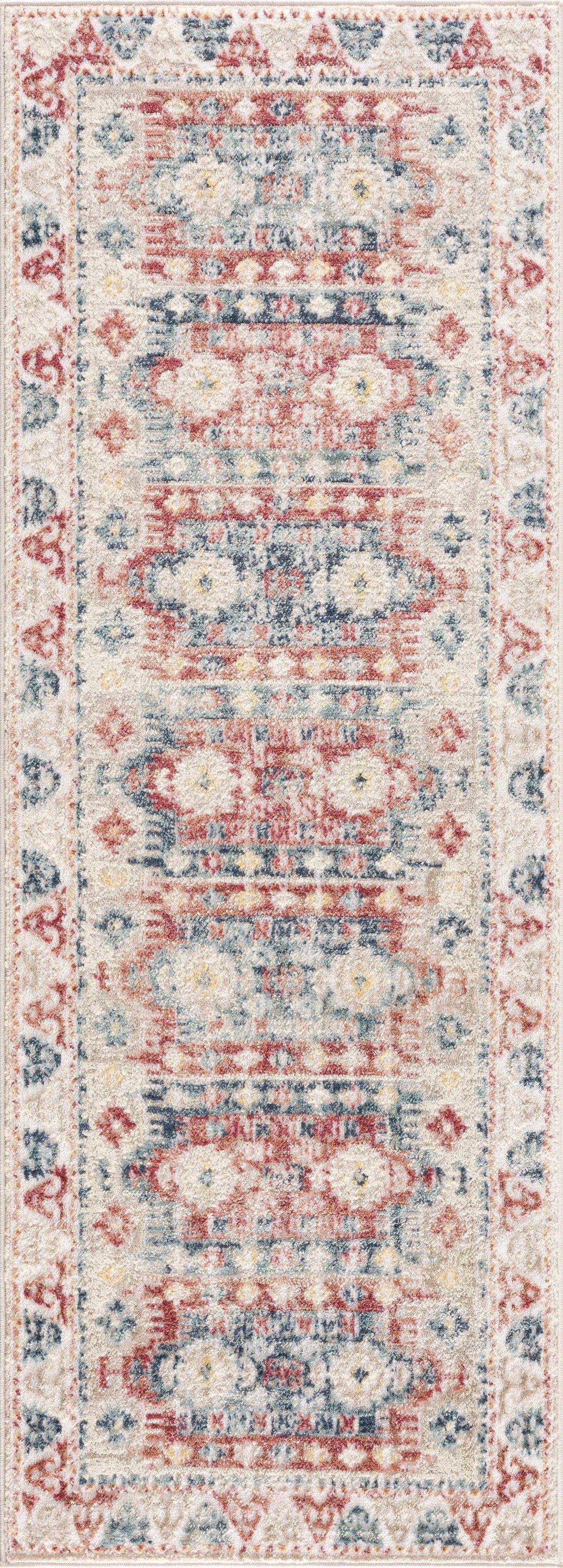 Bindi Blue & Rose Area Rug by Hauteloom