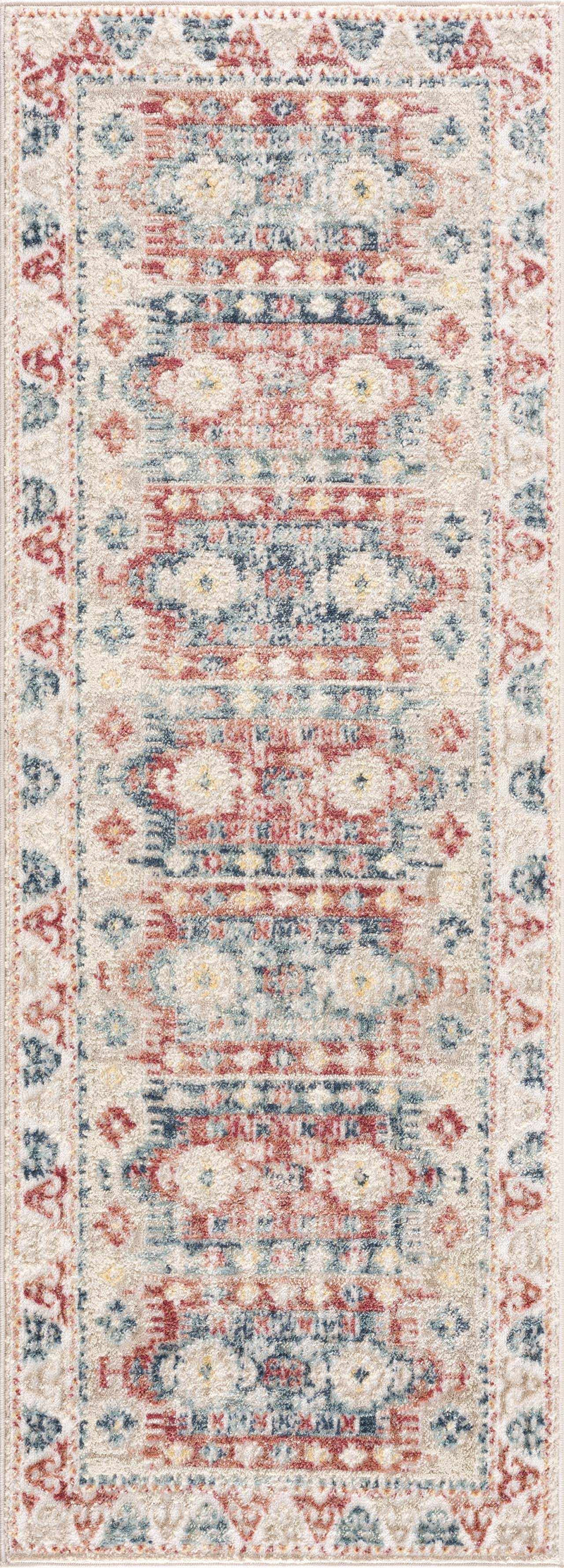 Bindi Blue & Rose Area Rug by Hauteloom