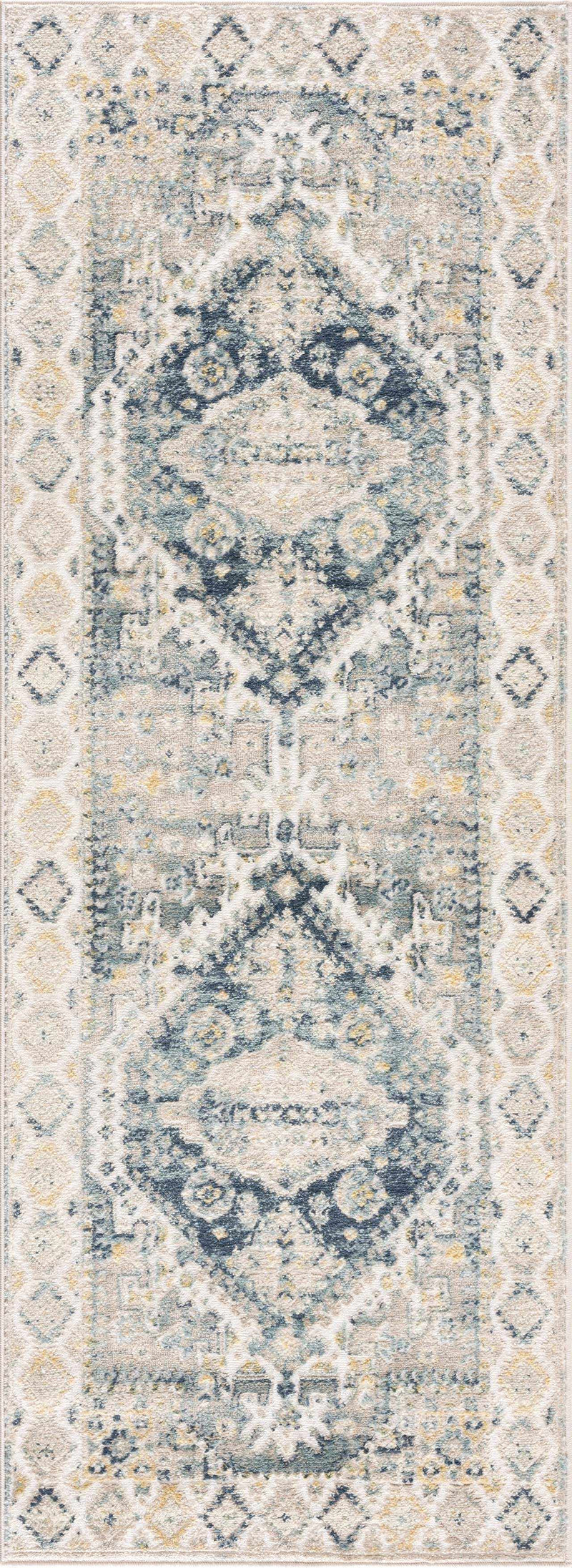 Brend Blue Medallion Area Rug - Clearance by Boutique Rugs