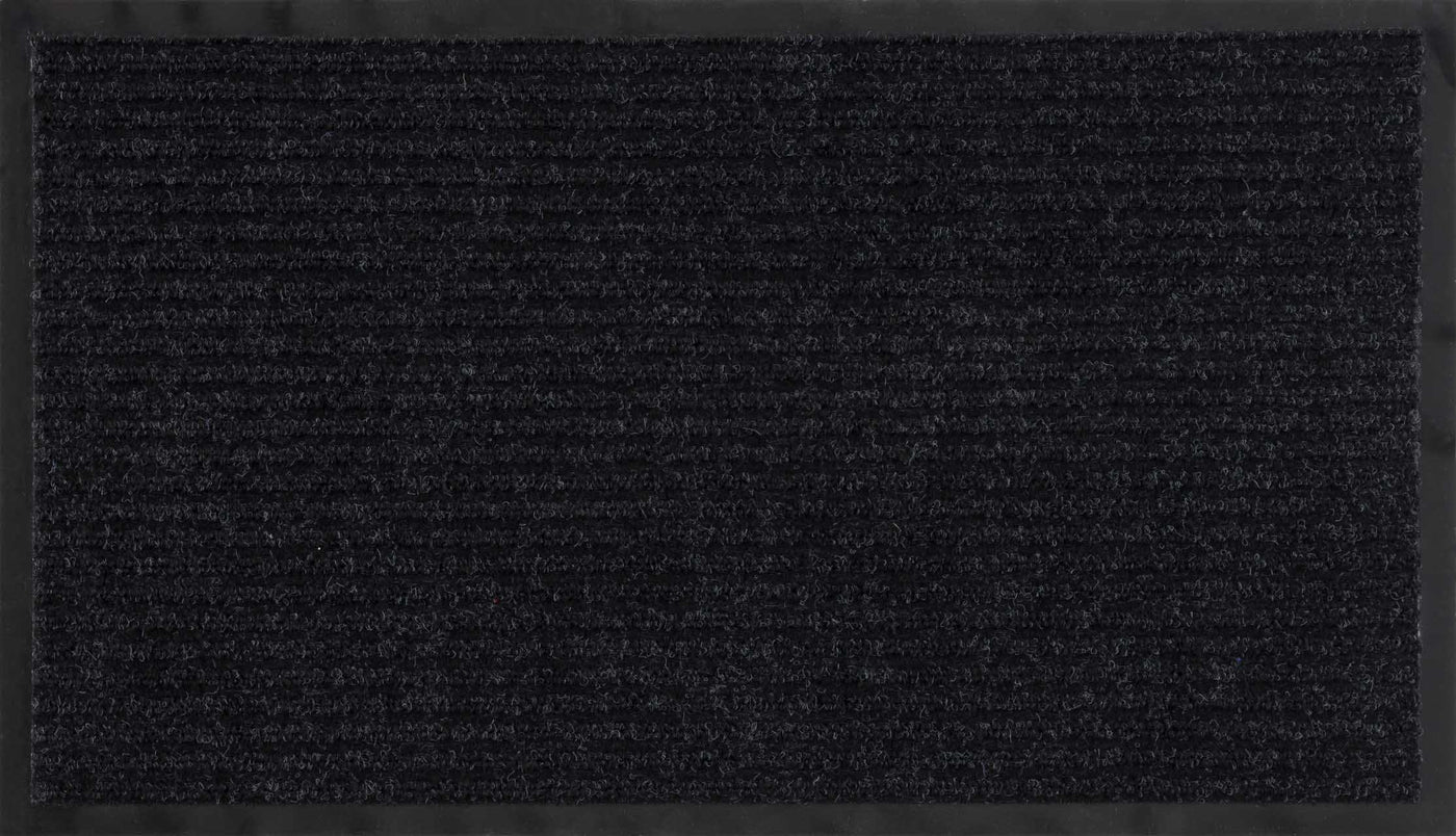 Basic Outdoor Mat, Black by Boutique Rugs