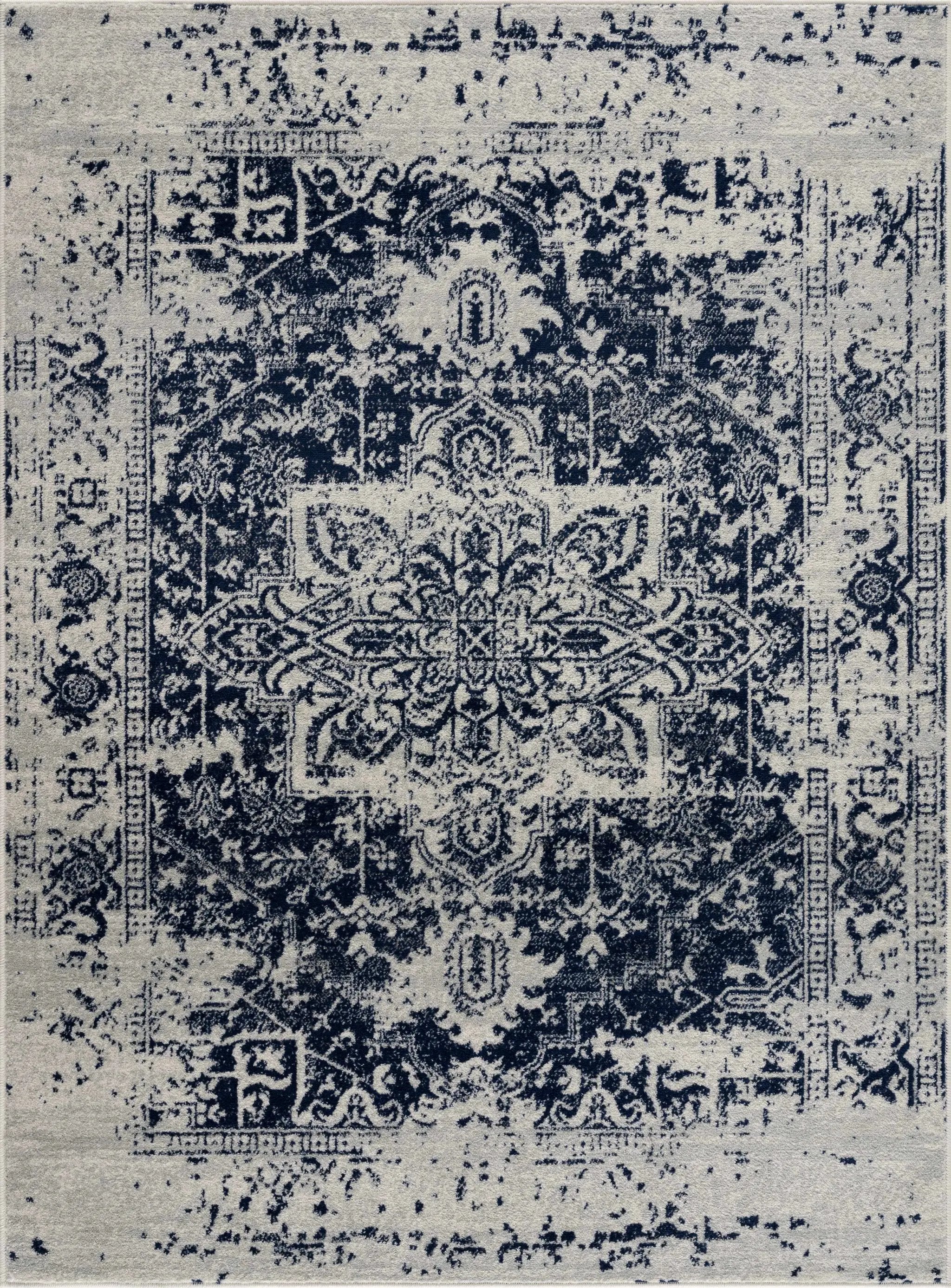 Rachel Navy Area Rug by Boutique Rugs