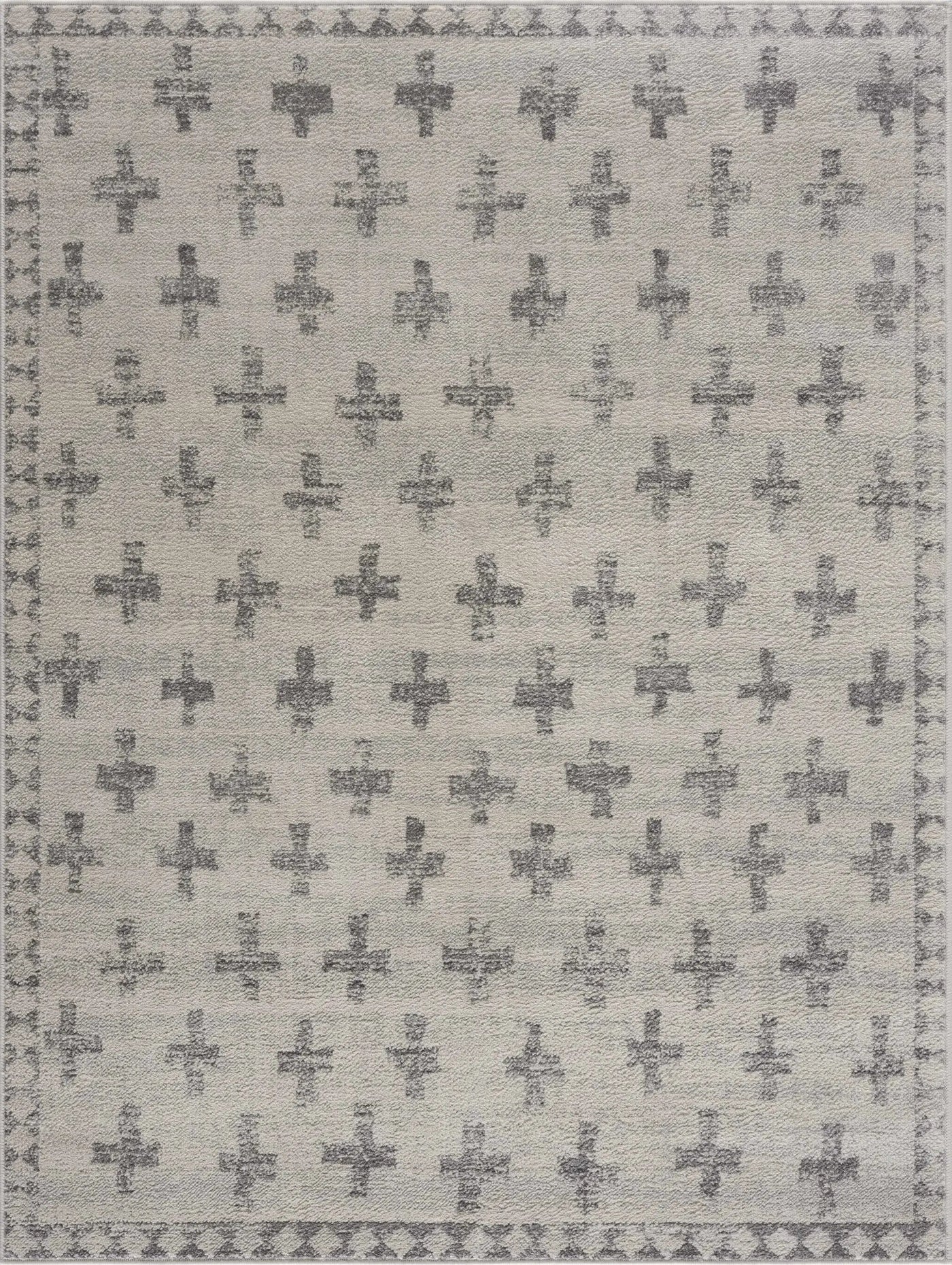 Tigris Swiss Cross Ivory & Gray 2322 Area Rug by Hauteloom