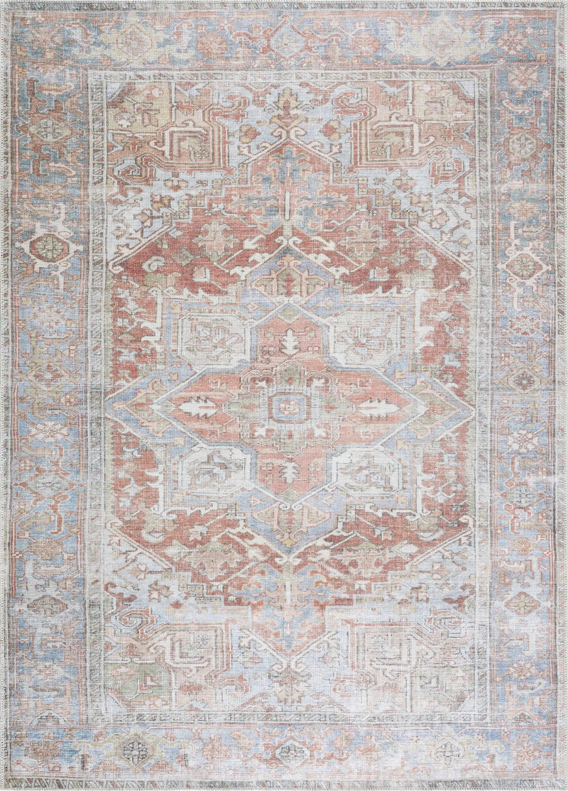 Maayon Medallion Rust Washable Area Rug by Hauteloom