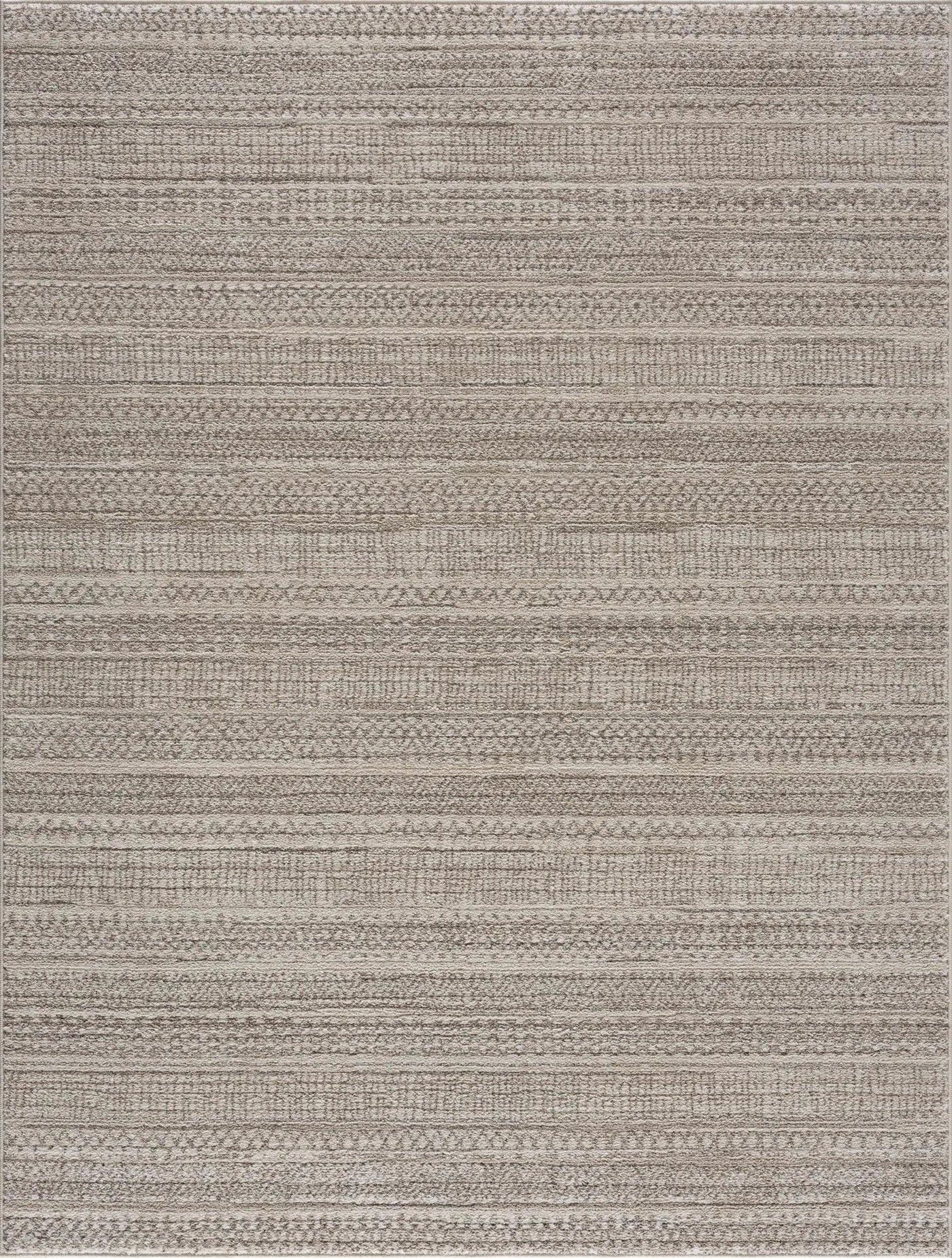 Nate Beige Tribal High Pile Carpet by Boutique Rugs