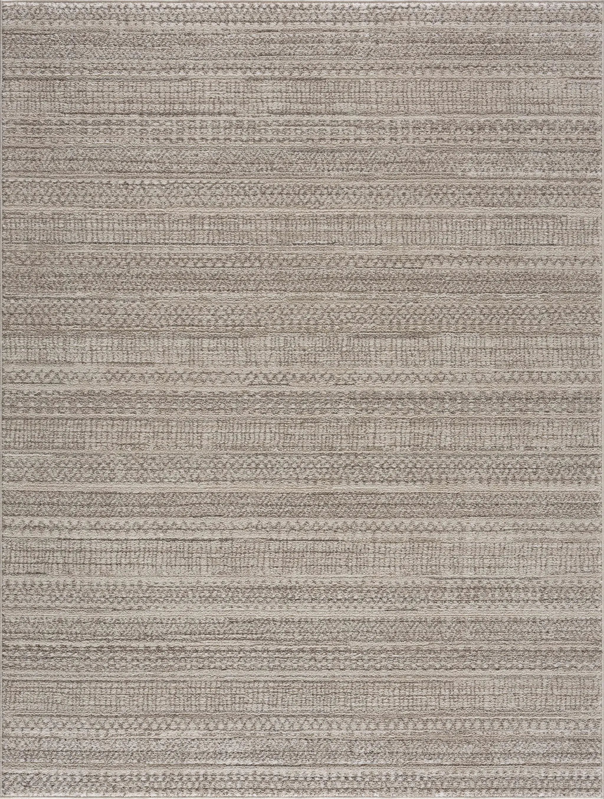 Nate Beige Tribal High Pile Carpet by Boutique Rugs