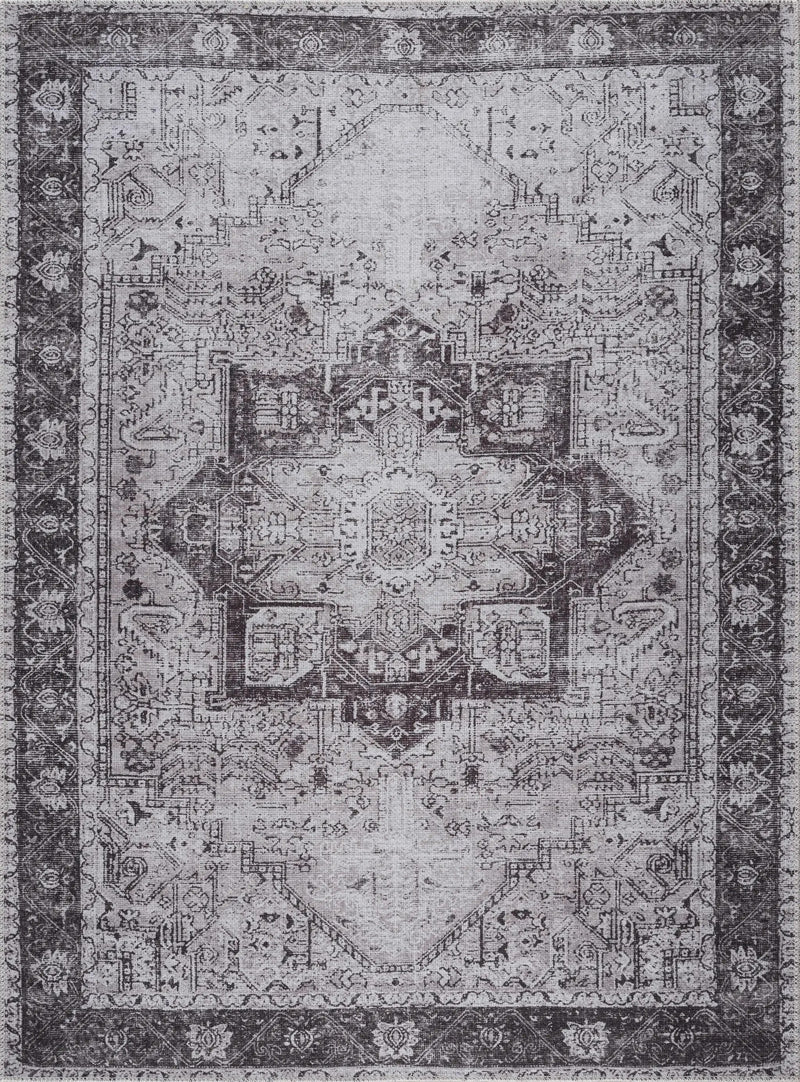 Rosman Gray Washable Area Rug by Hauteloom