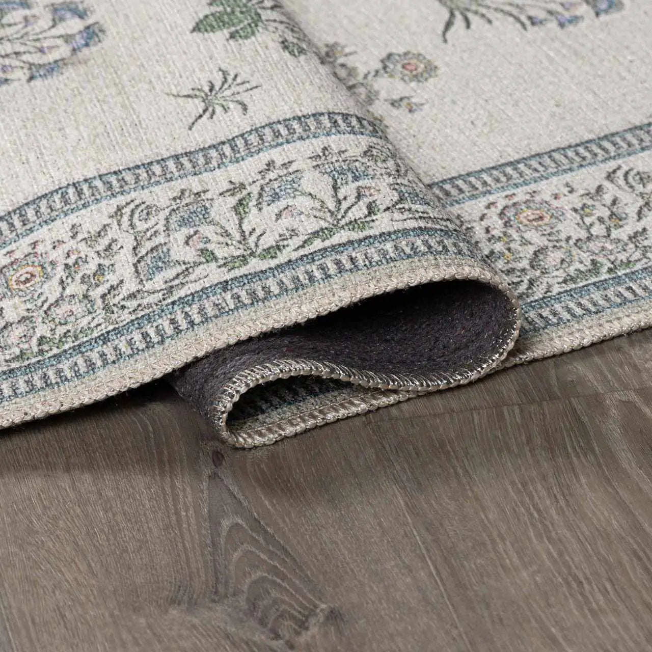 Aquene Ivory Washable Area Rug by Boutique Rugs