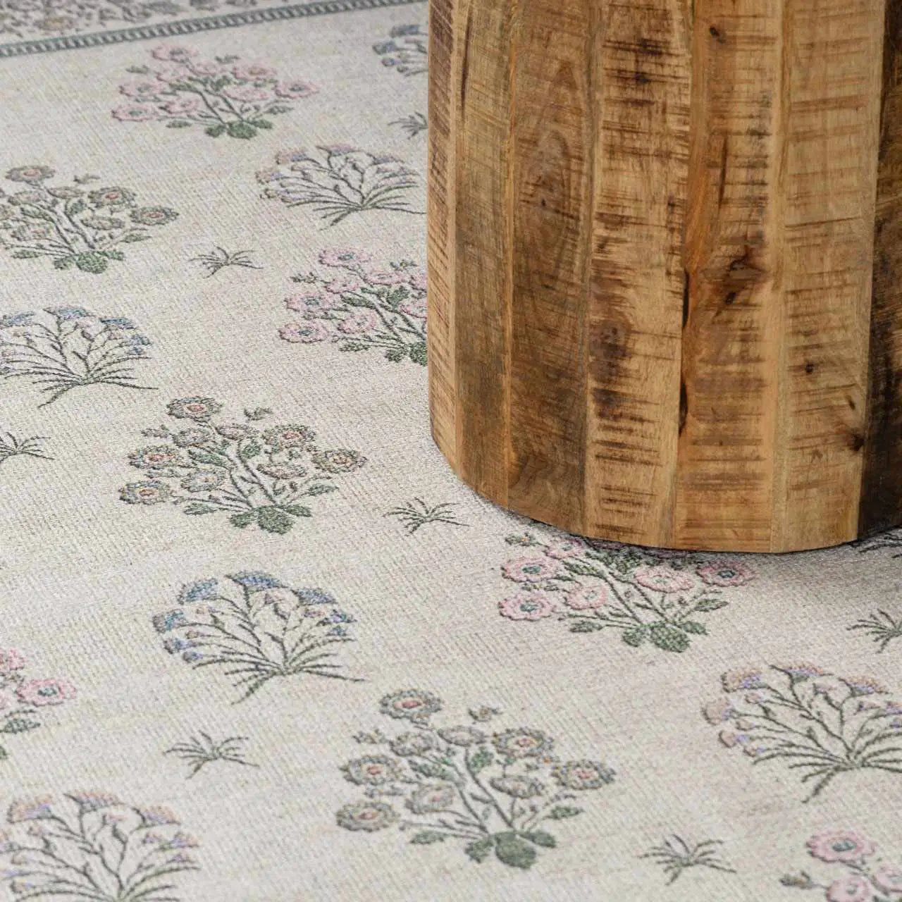 Aquene Ivory Washable Area Rug by Boutique Rugs