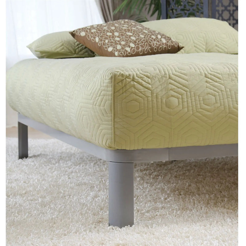 Twin size Luna Metal Platform Bed Frame with Wood Slats by HomePacific