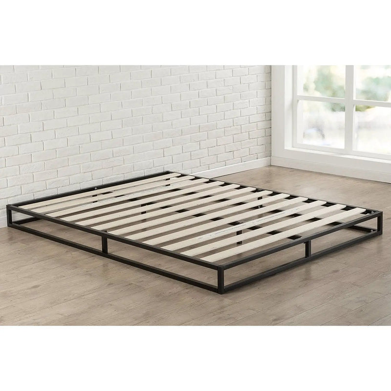 Twin 6-inch Low Profile Platform Bed Frame with Modern Wood Slats Mattress Support System by HomePacific