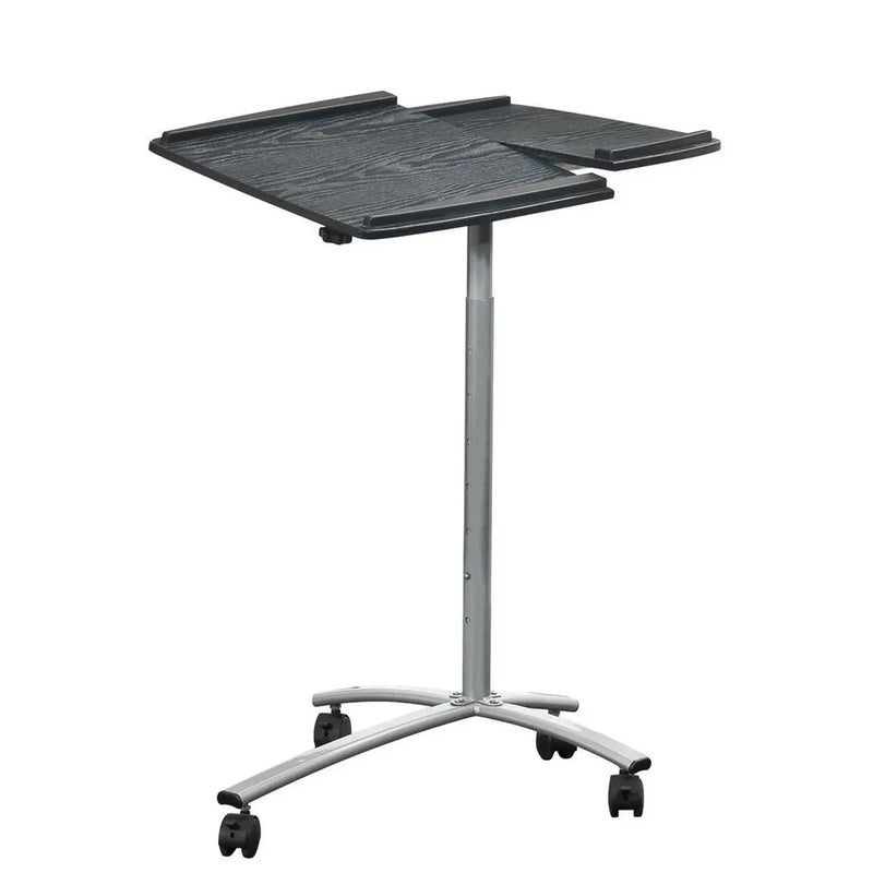 Adjustable Laptop Computer Cart Desk Stand in Graphite Wood Grain by HomePacific