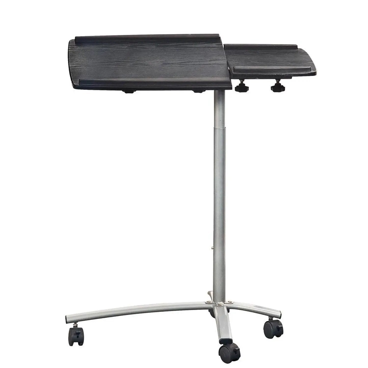 Adjustable Laptop Computer Cart Desk Stand in Graphite Wood Grain by HomePacific