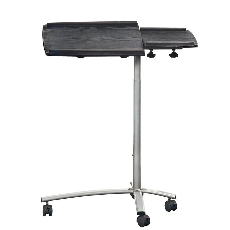 Adjustable Laptop Computer Cart Desk Stand in Graphite Wood Grain by HomePacific