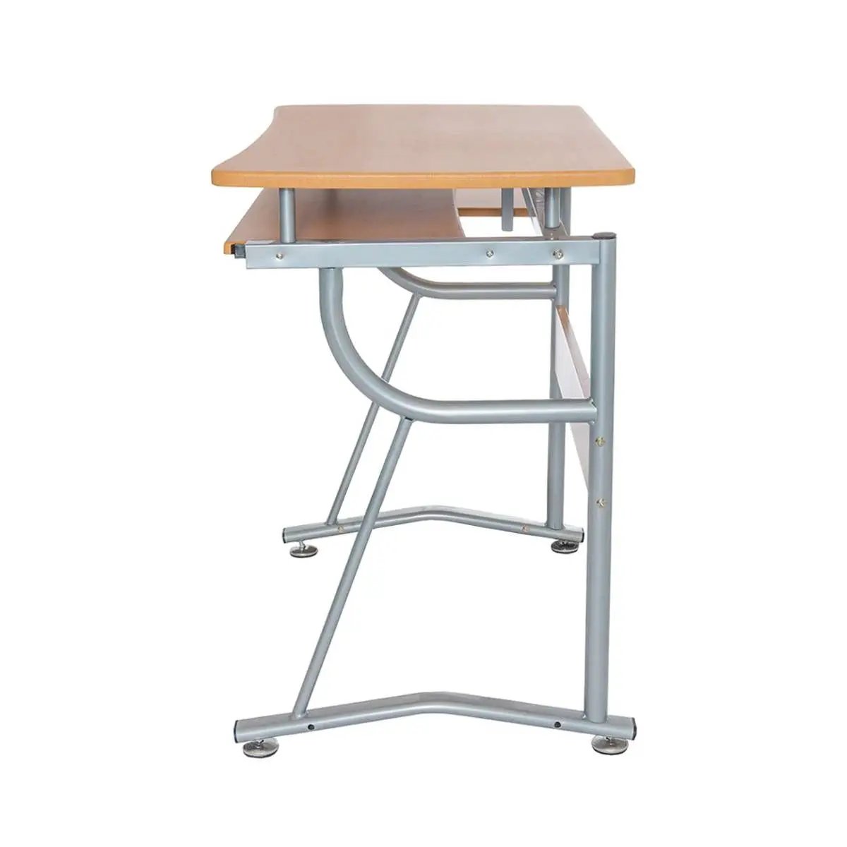 Compact Contemporary Computer Desk in Light Cherry Finish by HomePacific