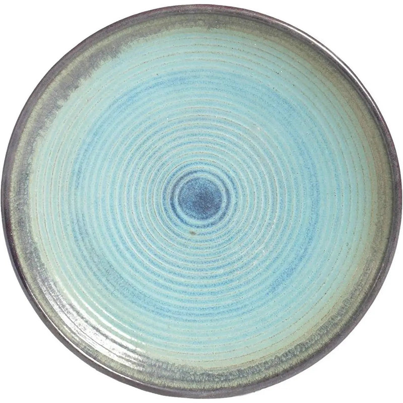 Outdoor Garden Multi-Shade Blue Ceramic Birdbath by HomePacific