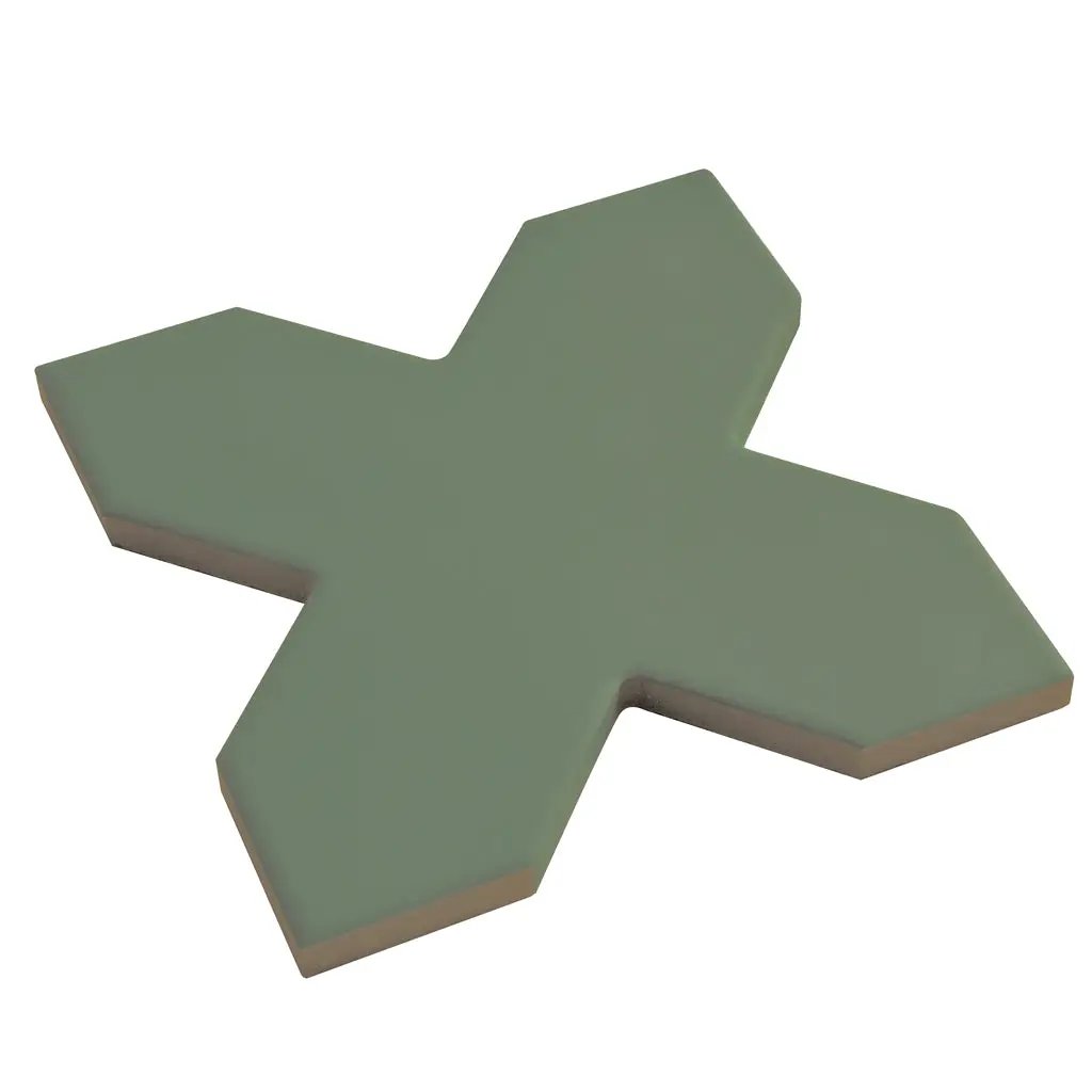Sage Green 5x5 Matte Cross Porcelain Tile (34 pack, 5.31 sq ft/case) by Apollo Tile