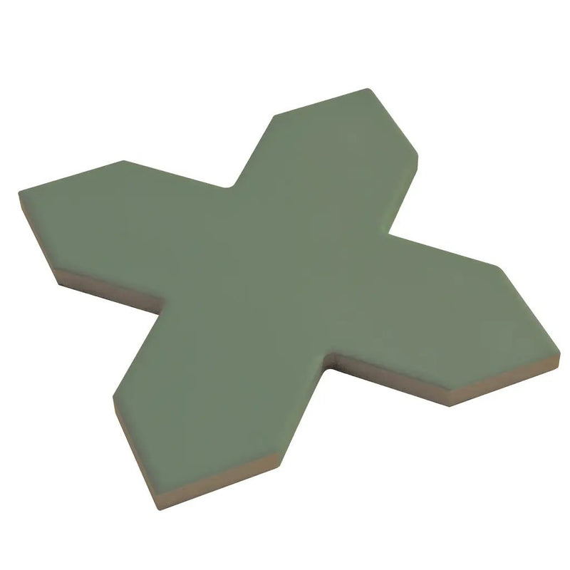 Sage Green 5x5 Matte Cross Porcelain Tile (34 pack, 5.31 sq ft/case) by Apollo Tile
