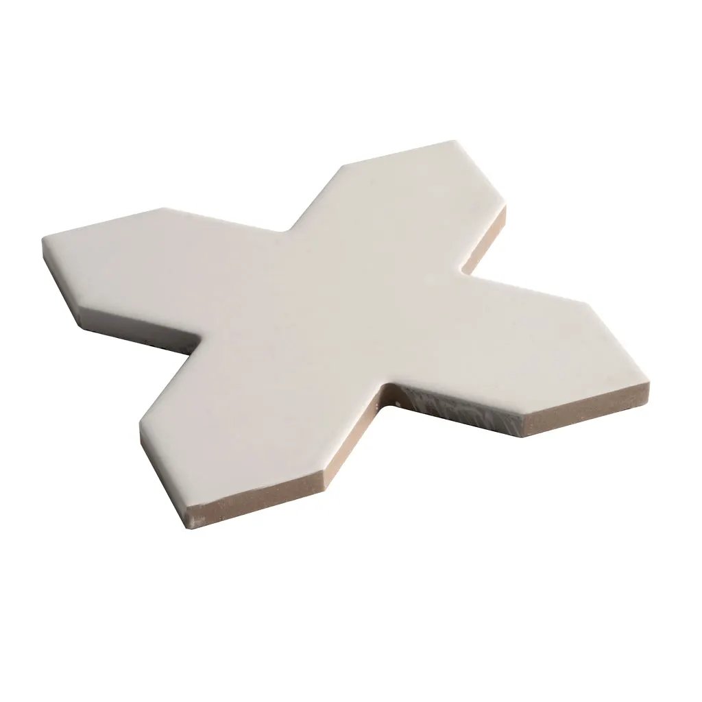 Light Gray 5x5 Matte Cross Porcelain Tile (34 pack, 5.31 sq ft/case) by Apollo Tile