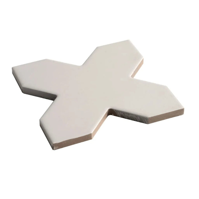 Light Gray 5x5 Matte Cross Porcelain Tile (34 pack, 5.31 sq ft/case) by Apollo Tile
