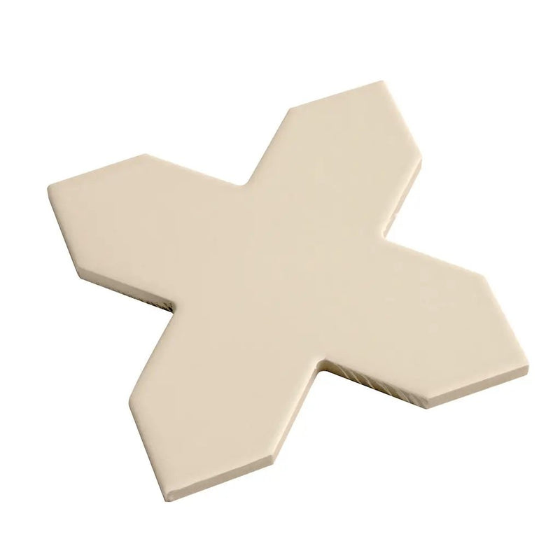 Ecru Taupe 5x5 Matte Cross Porcelain Tile (34 pack, 5.31 sq ft/case) by Apollo Tile