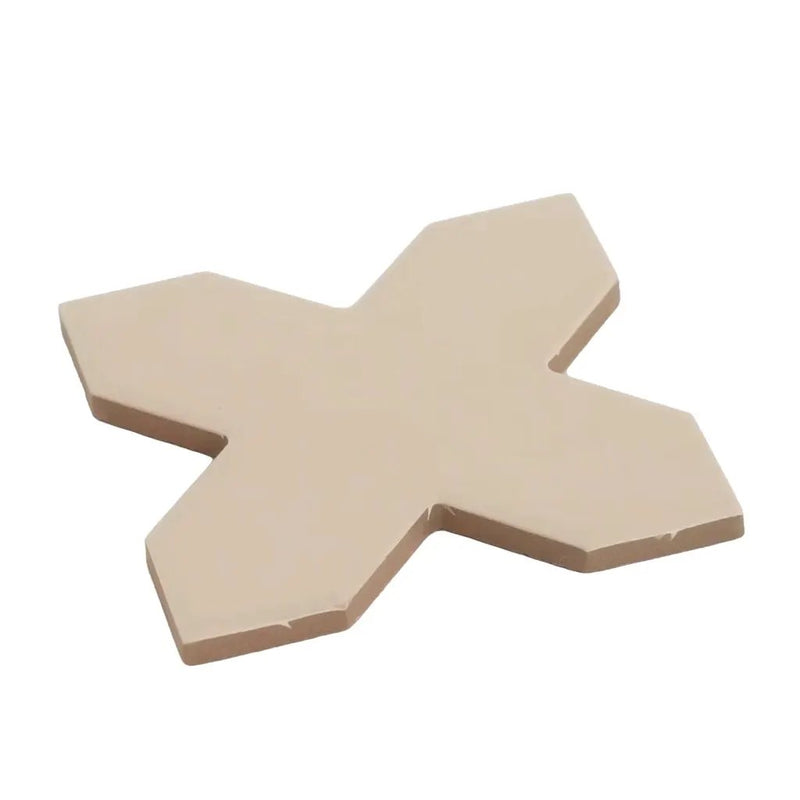 Ecru Taupe 5x5 Matte Cross Porcelain Tile (34 pack, 5.31 sq ft/case) by Apollo Tile