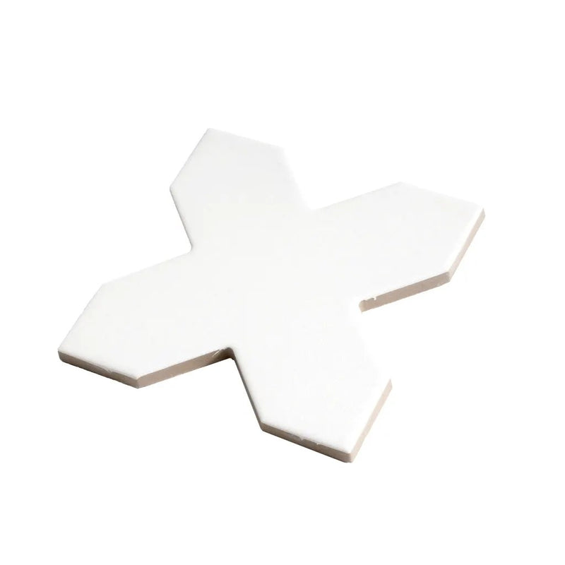 Pure White 5x5 Matte Cross Porcelain Tile (34 pack, 5.31 sq ft/case) by Apollo Tile