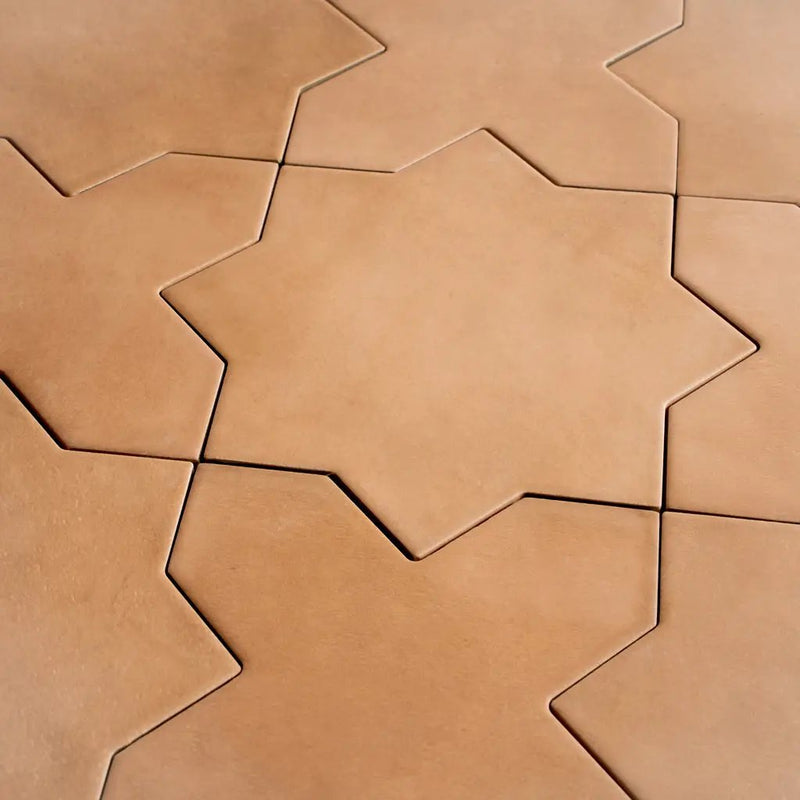 Terracotta 7x7 Matte Star Porcelain Tile (34 pack, 5.31 sq ft/case) by Apollo Tile