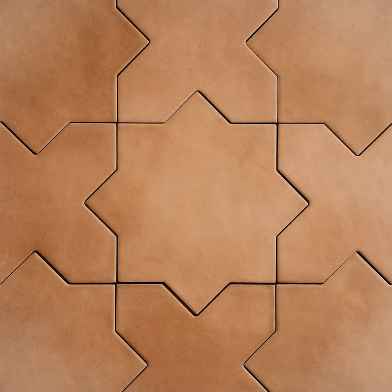 Terracotta 7x7 Matte Star Porcelain Tile (34 pack, 5.31 sq ft/case) by Apollo Tile