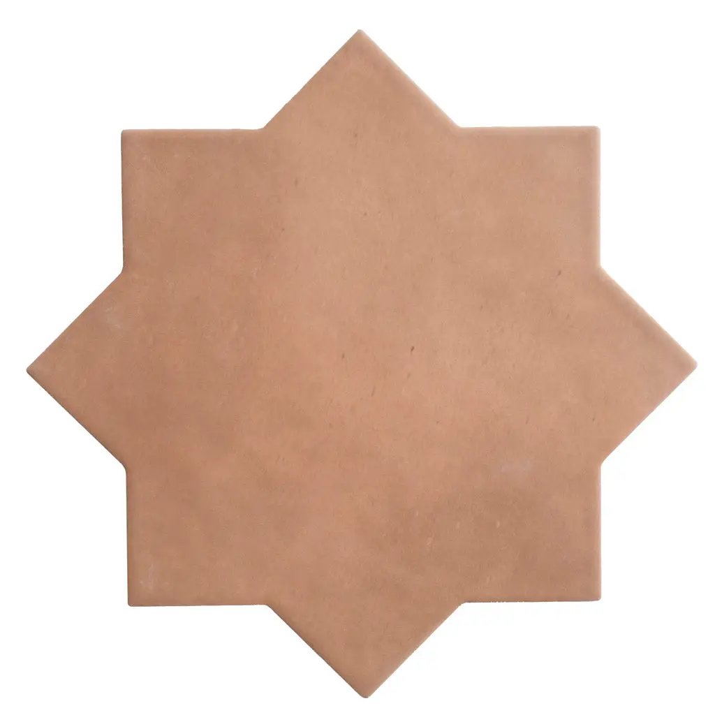 Terracotta 7x7 Matte Star Porcelain Tile (34 pack, 5.31 sq ft/case) by Apollo Tile