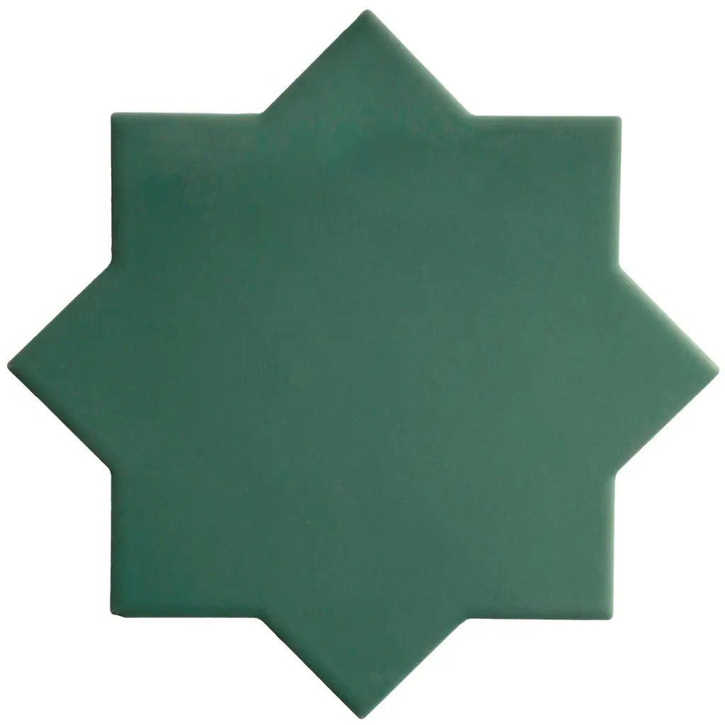 Sage Green 7x7 Matte Star Porcelain Tile (34 pack, 5.31 sq ft/case) by Apollo Tile