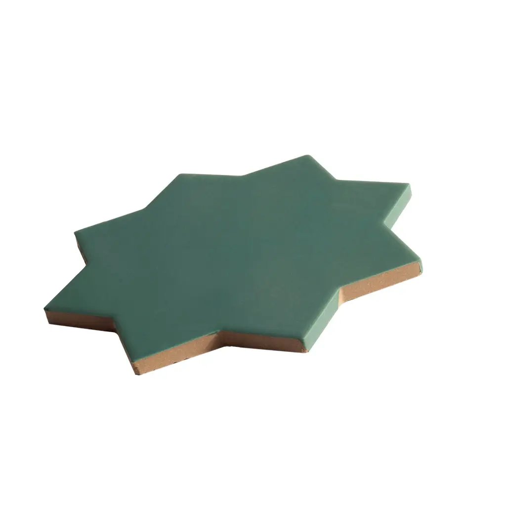 Sage Green 7x7 Matte Star Porcelain Tile (34 pack, 5.31 sq ft/case) by Apollo Tile