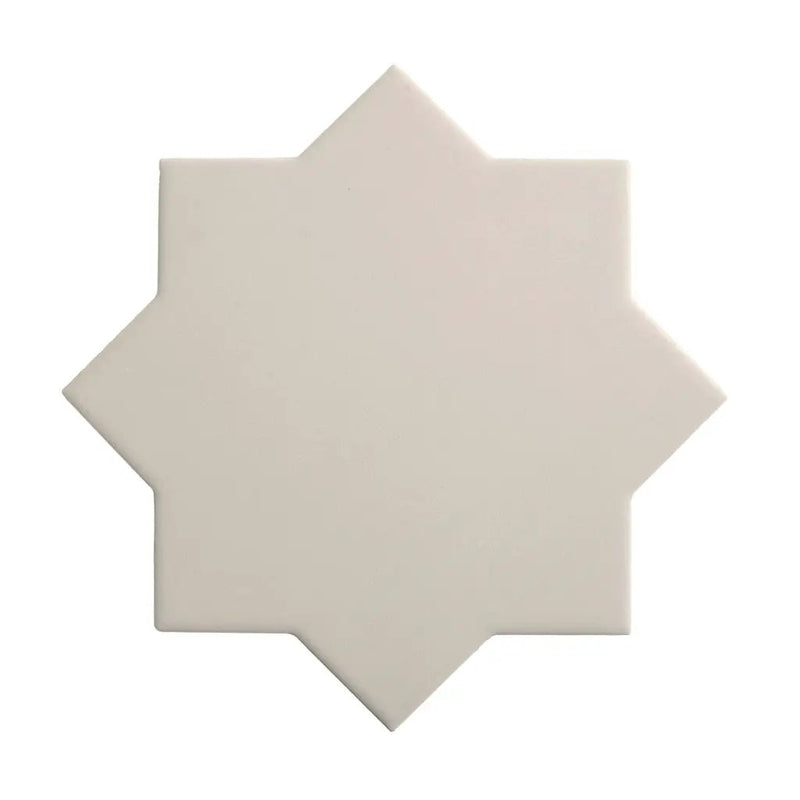 Light Gray 7x7 Matte Star Porcelain Tile (34 pack, 5.31 sq ft/case) by Apollo Tile