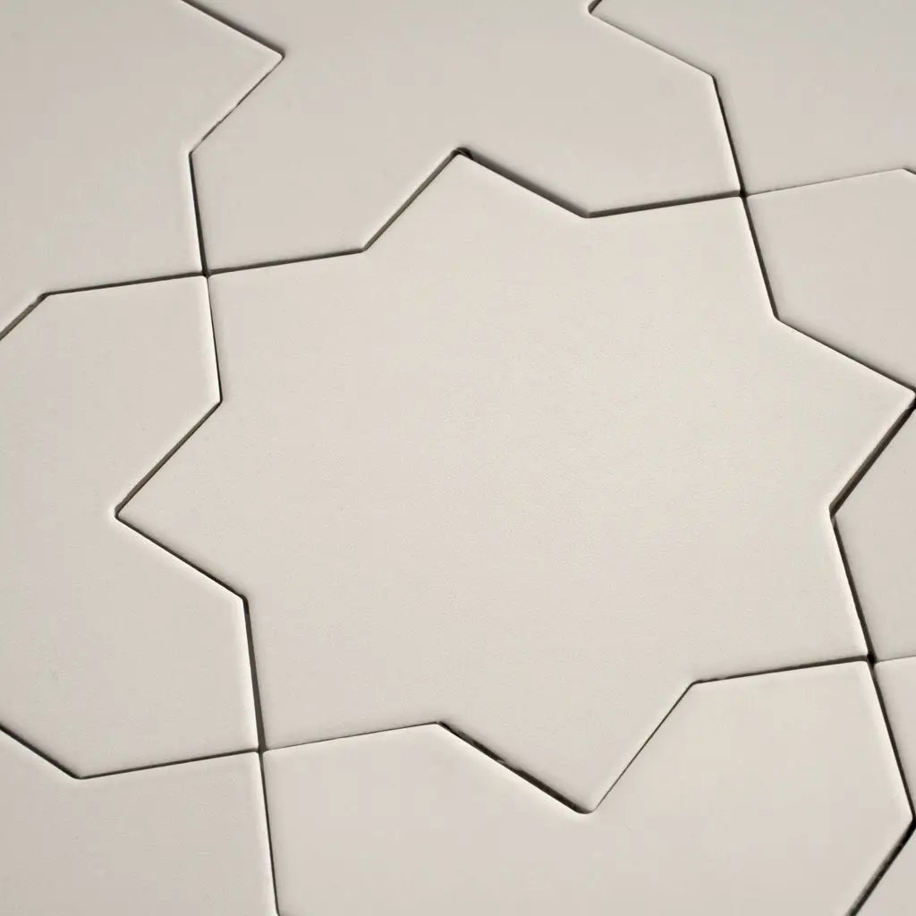 Light Gray 7x7 Matte Star Porcelain Tile (34 pack, 5.31 sq ft/case) by Apollo Tile