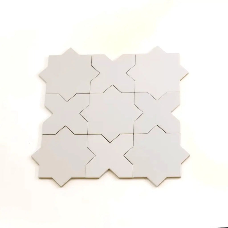 Light Gray 7x7 Matte Star Porcelain Tile (34 pack, 5.31 sq ft/case) by Apollo Tile