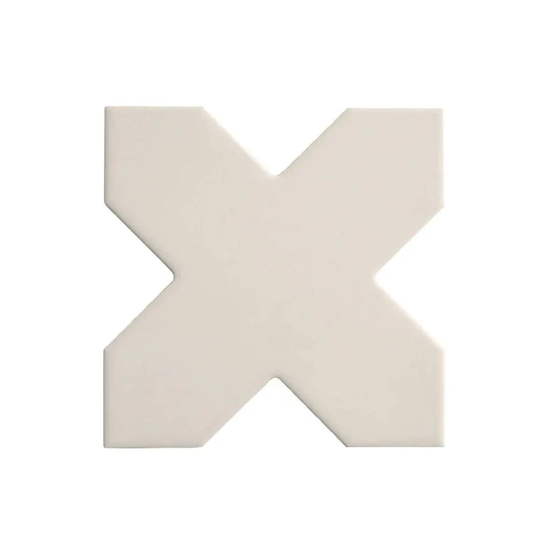 Light Gray 5x5 Matte Cross Porcelain Tile (34 pack, 5.31 sq ft/case) by Apollo Tile