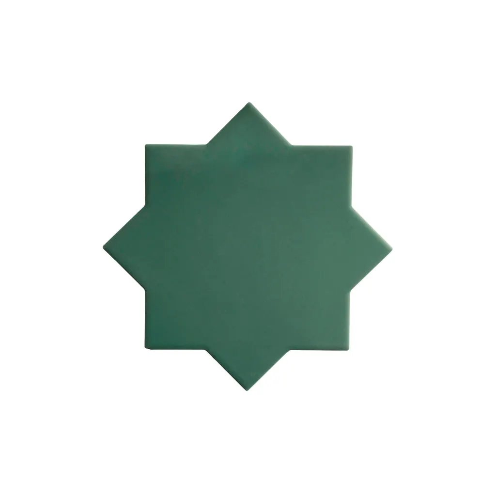 Sage Green 7x7 Matte Star Porcelain Tile (34 pack, 5.31 sq ft/case) by Apollo Tile